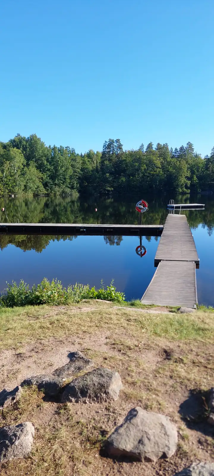 Badesteg am Badeplatz von Ankarsrum